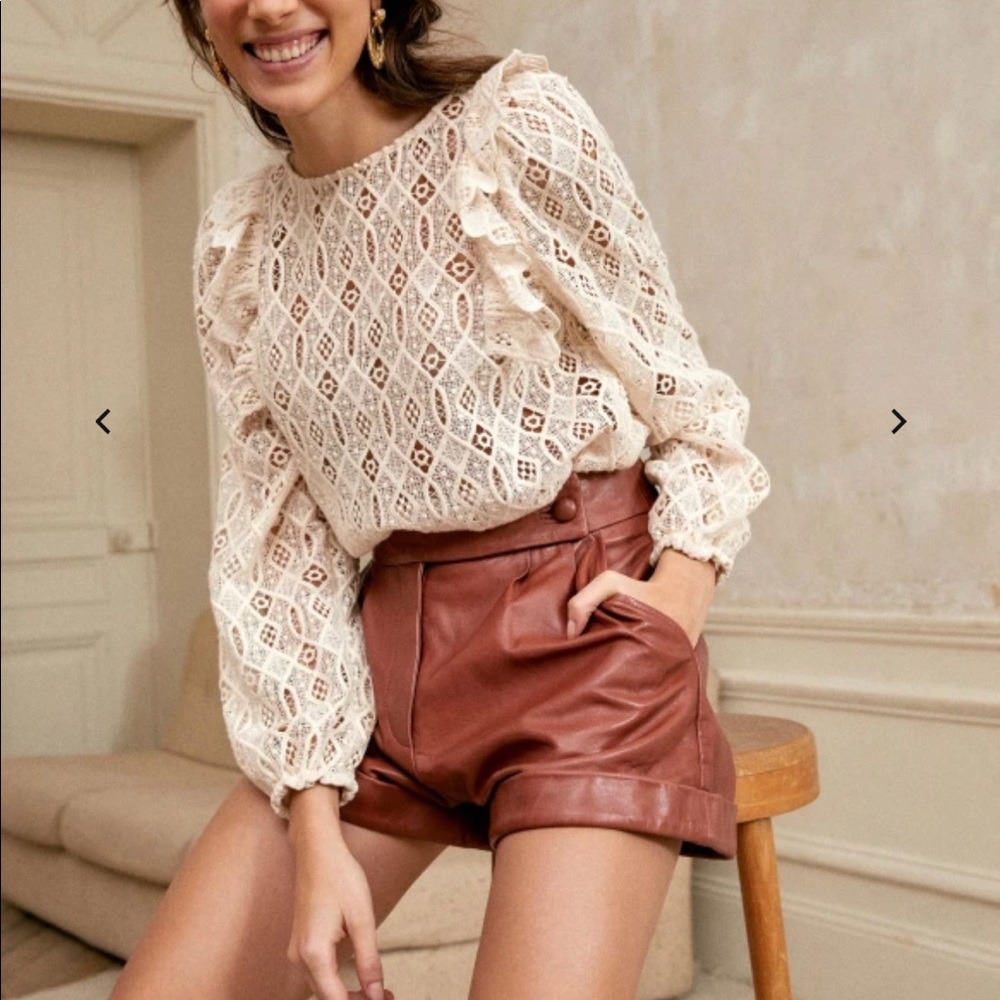 NWT Sezane Salina Blouse - Cream